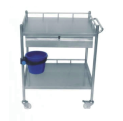 NT-C075 Stainless steel double extraction treatment cart