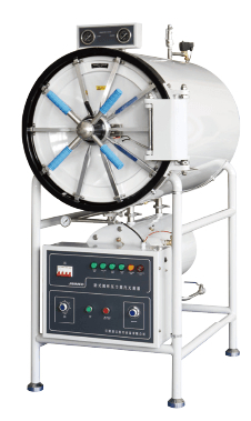 Horizontal cylindrical pressure steam sterilizer