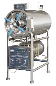 Horizontal cylindrical pressure steam sterilizer