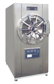 Horizontal cylindrical pressure steam sterilizer